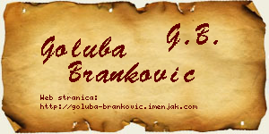 Goluba Branković vizit kartica
